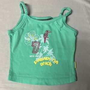 Mexx Green Tank Top with Playful Graphic Design